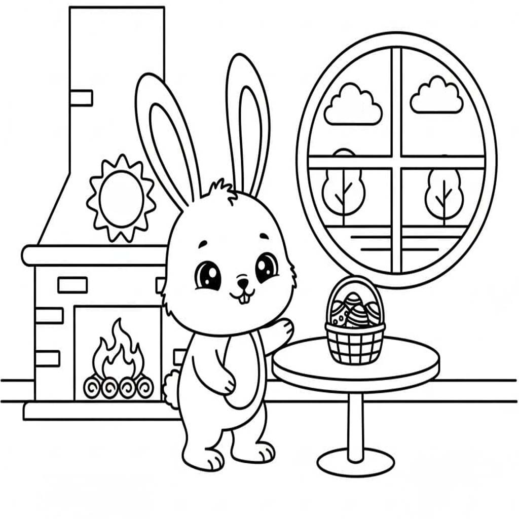 Tekenen Paashaas eenvoudig