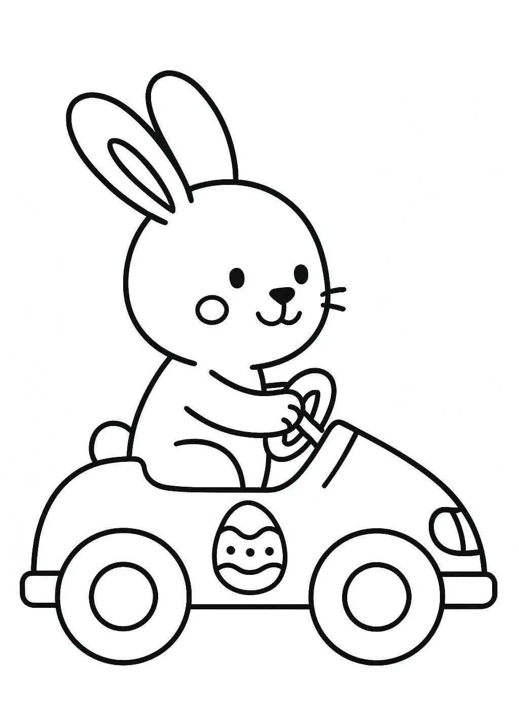 Tekenen Paashaas gratis afdrukbaar eenvoudig