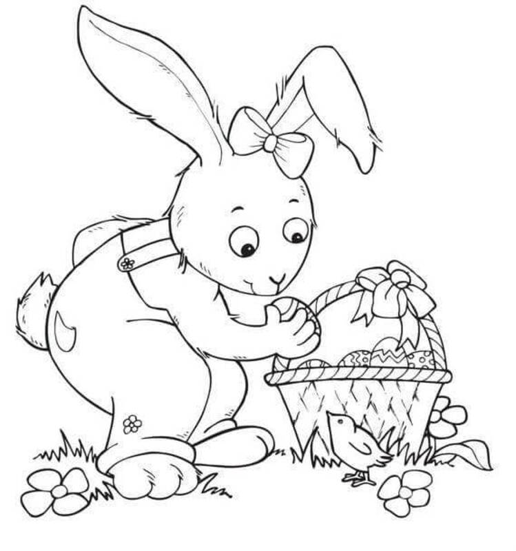 Tekenen Paashaas gratis simpel