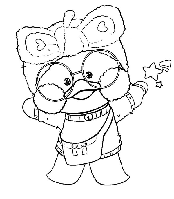 Tekenen Paper Duck gratis simpel