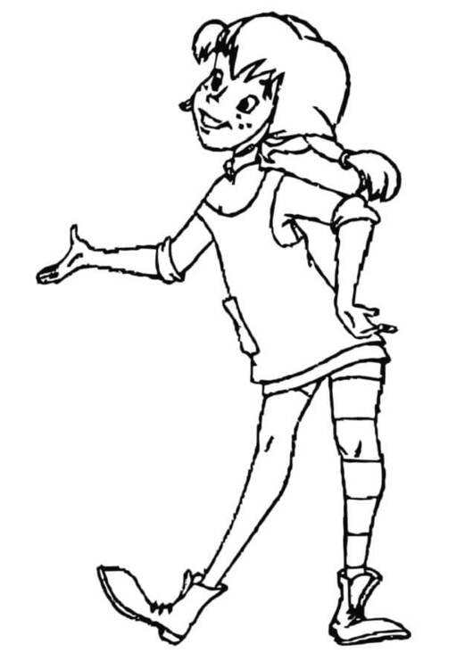 Tekenen Pippi Langkous gratis basis