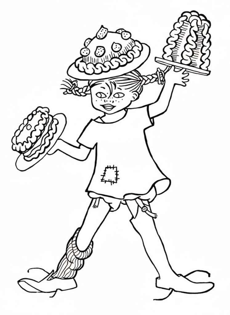 Tekenen Pippi Langkous gratis