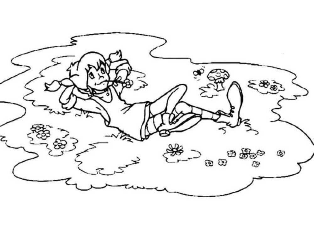 Tekenen Pippi Langkous gratis simpel