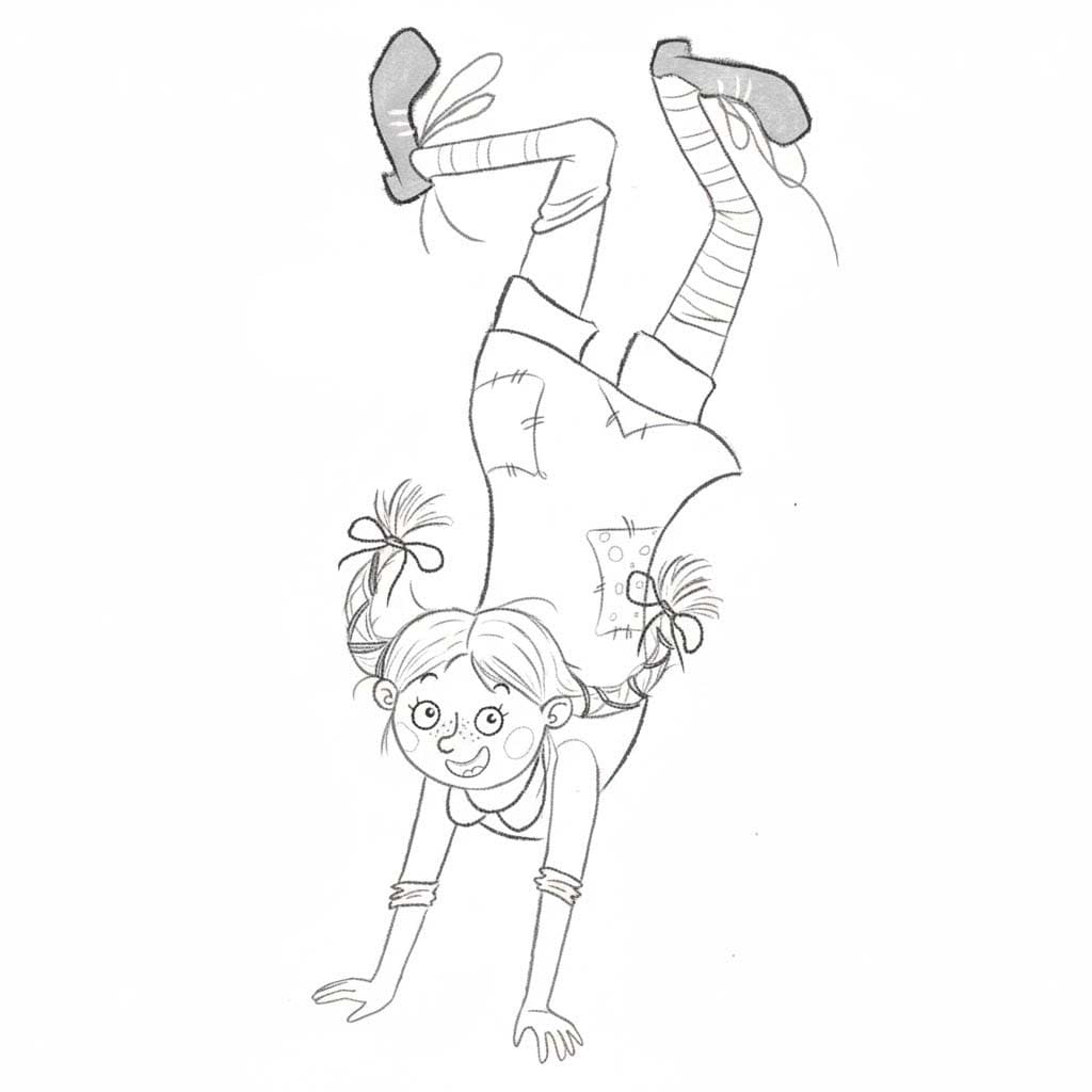 Tekenen Pippi Langkous