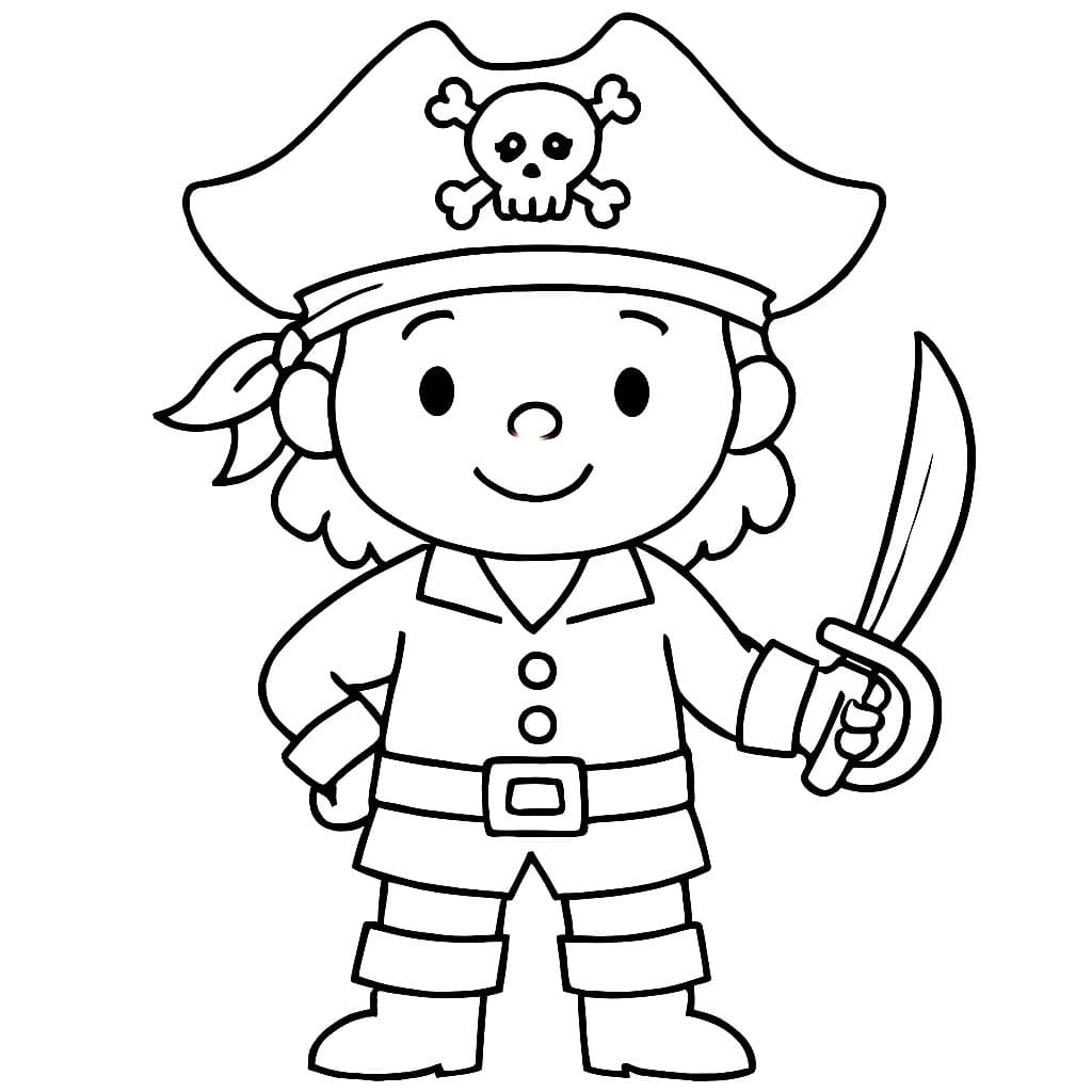 Tekenen Piraten afdrukbaar voor kinderen