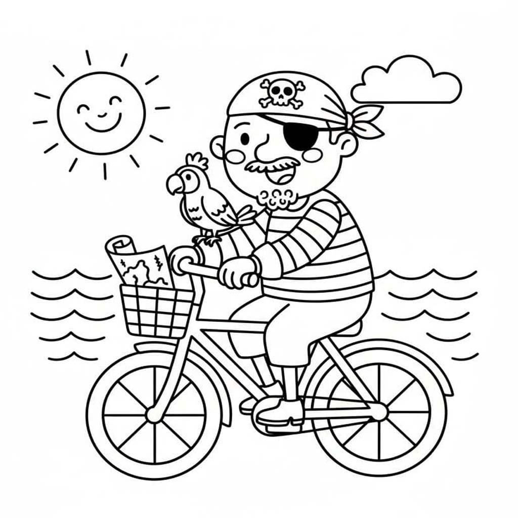 Tekenen Piraten gratis afdrukbaar basis