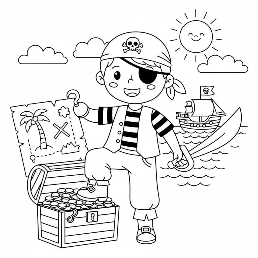 Tekenen Piraten gratis basis