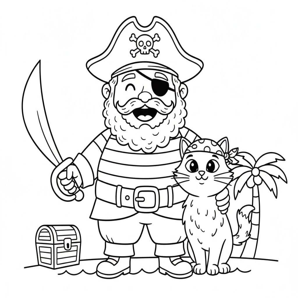 Tekenen Piraten gratis eenvoudig