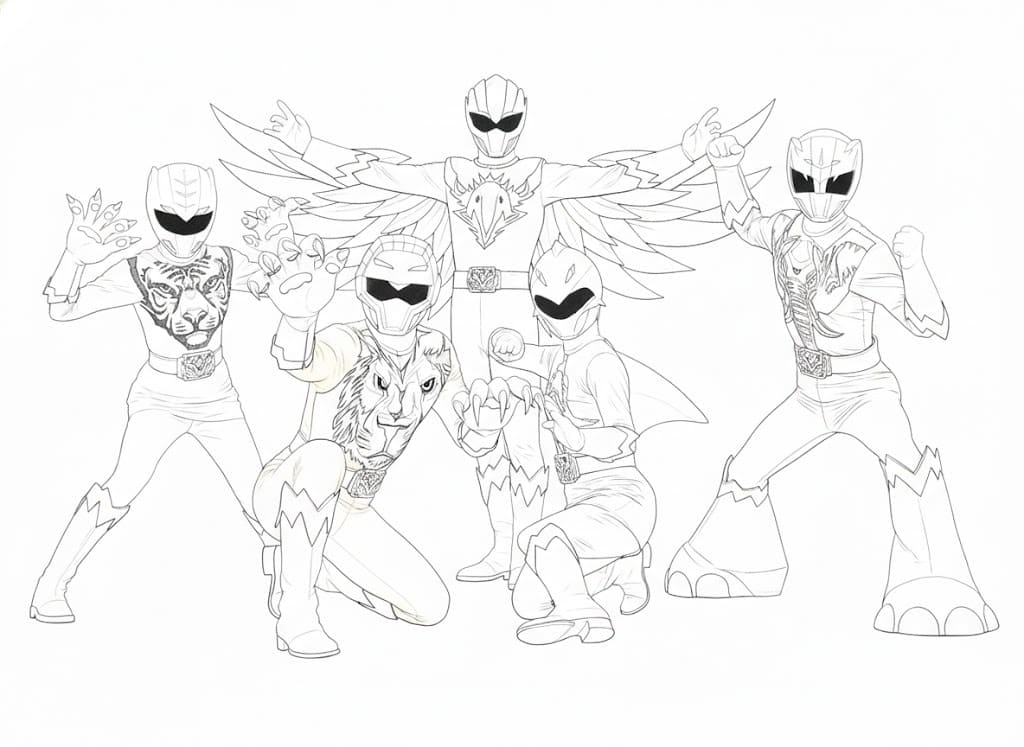 Tekenen Power Rangers basis