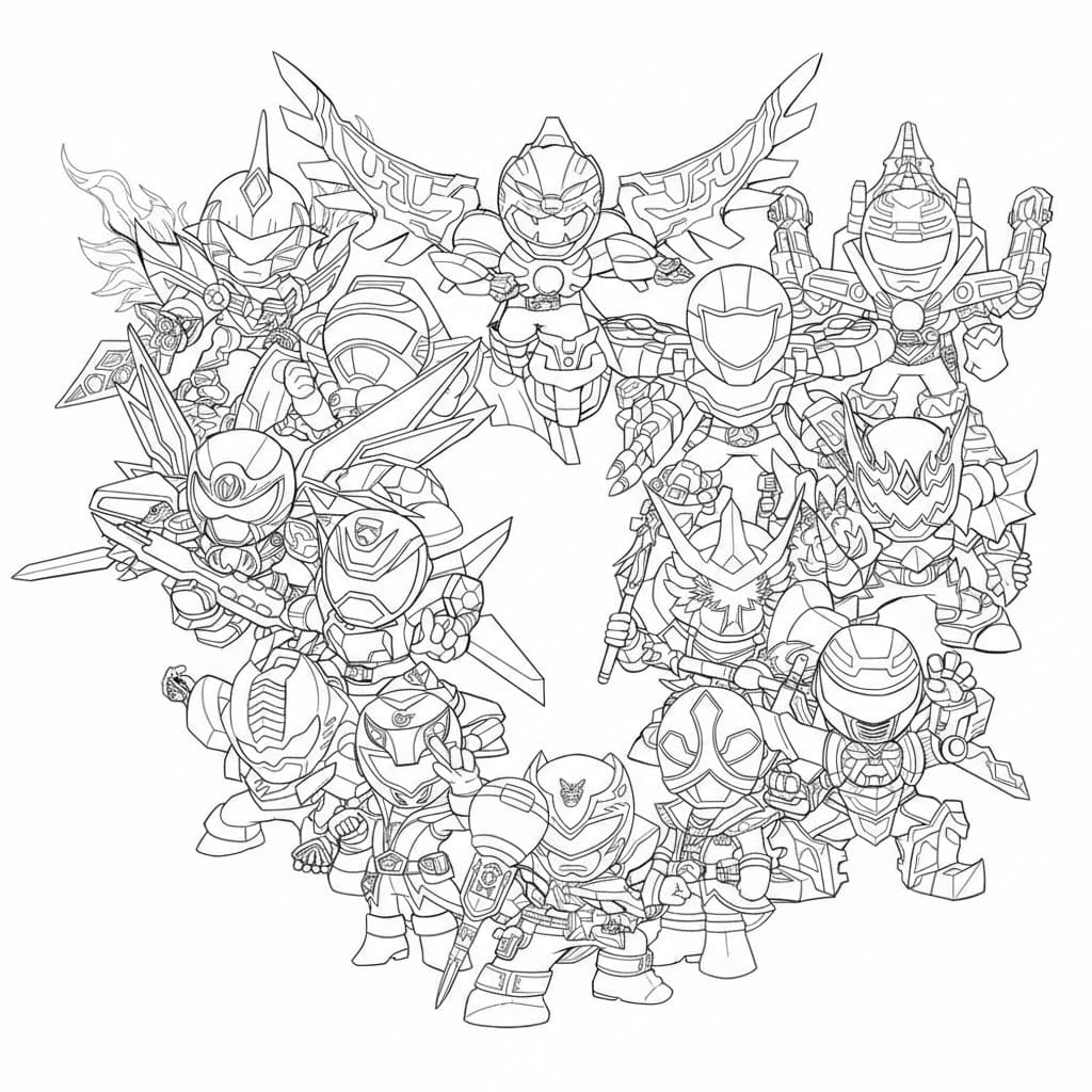 Tekenen Power Rangers simpel