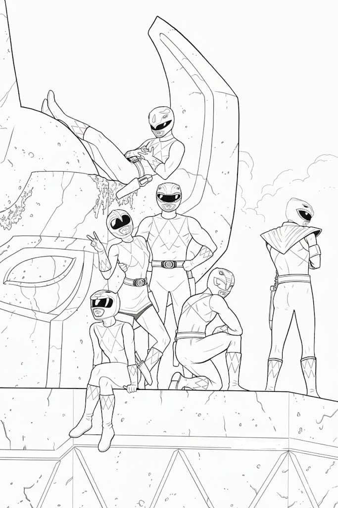 Tekenen Power Rangers voor kinderen