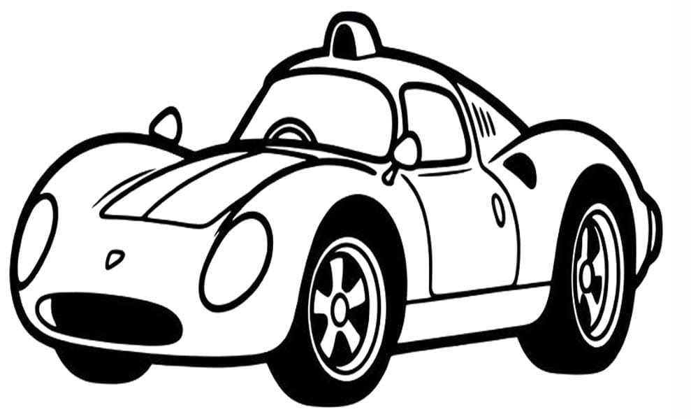 Tekenen Raceauto afdrukbaar