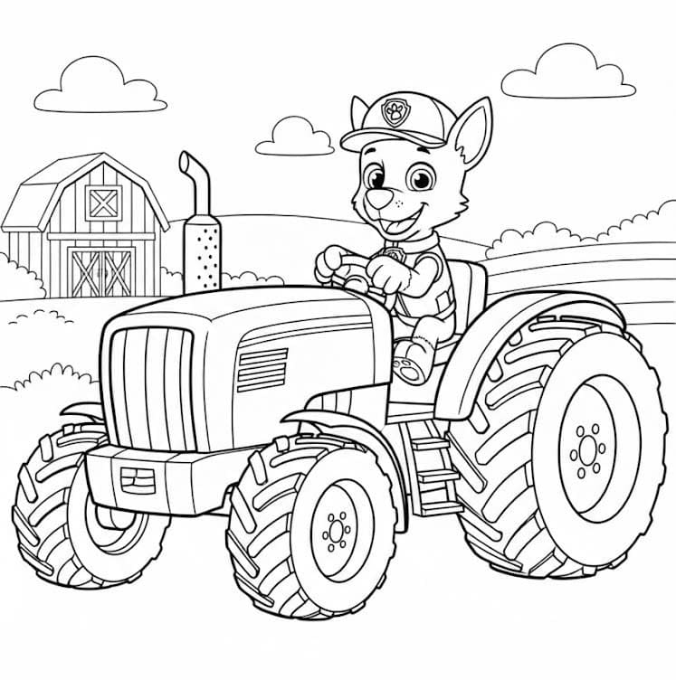 Tekenen Rocky Paw Patrol afdrukbaar basis