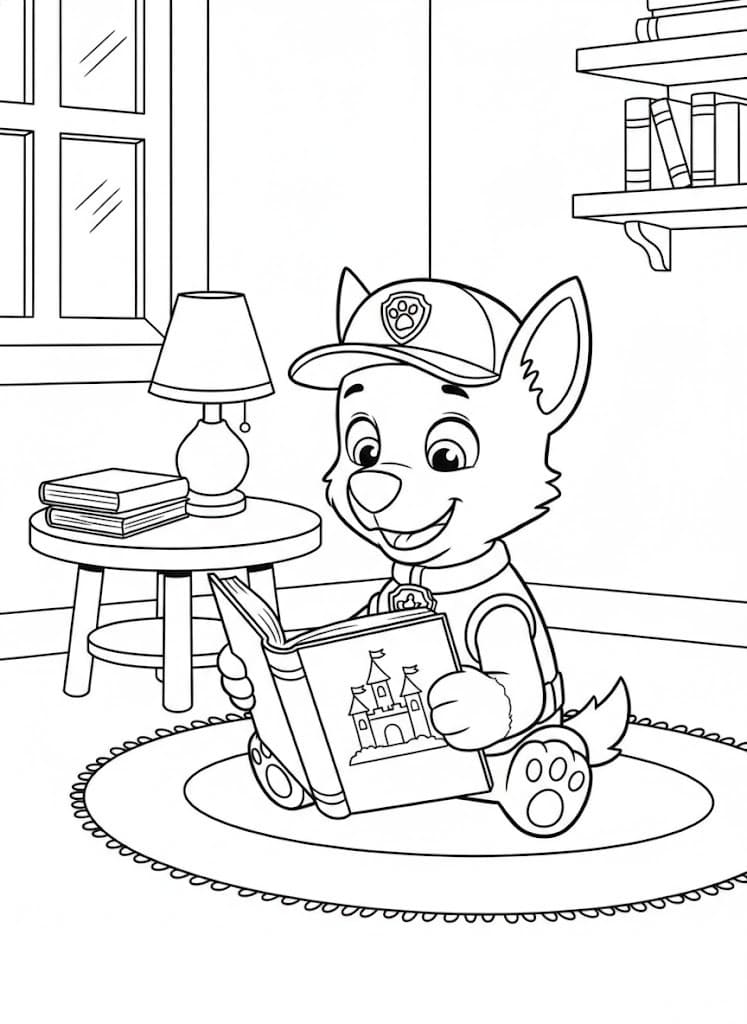 Tekenen Rocky Paw Patrol afdrukbaar voor kinderen