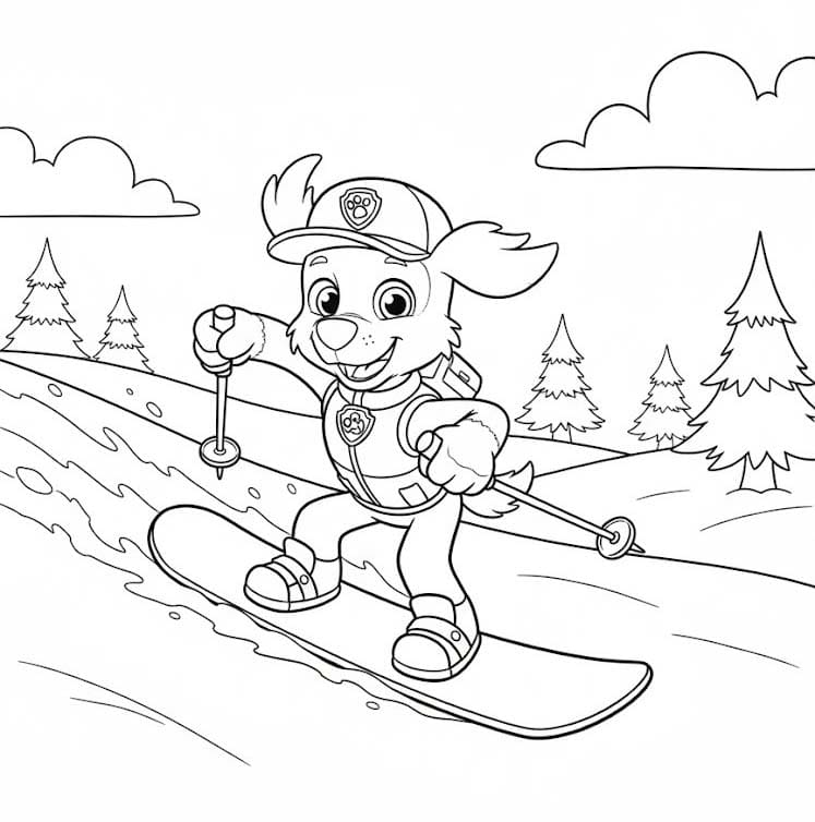 Tekenen Rocky Paw Patrol basis