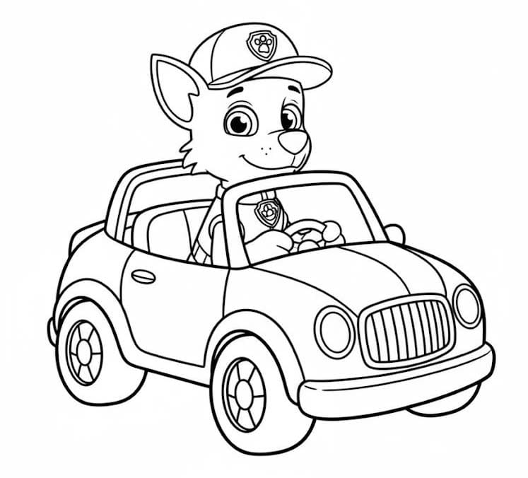 Tekenen Rocky Paw Patrol gratis