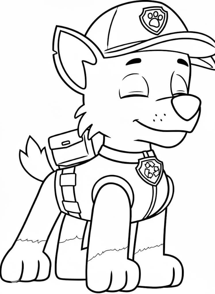 Tekenen Rocky Paw Patrol gratis voor kinderen