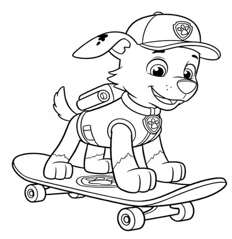 Tekenen Rocky Paw Patrol
