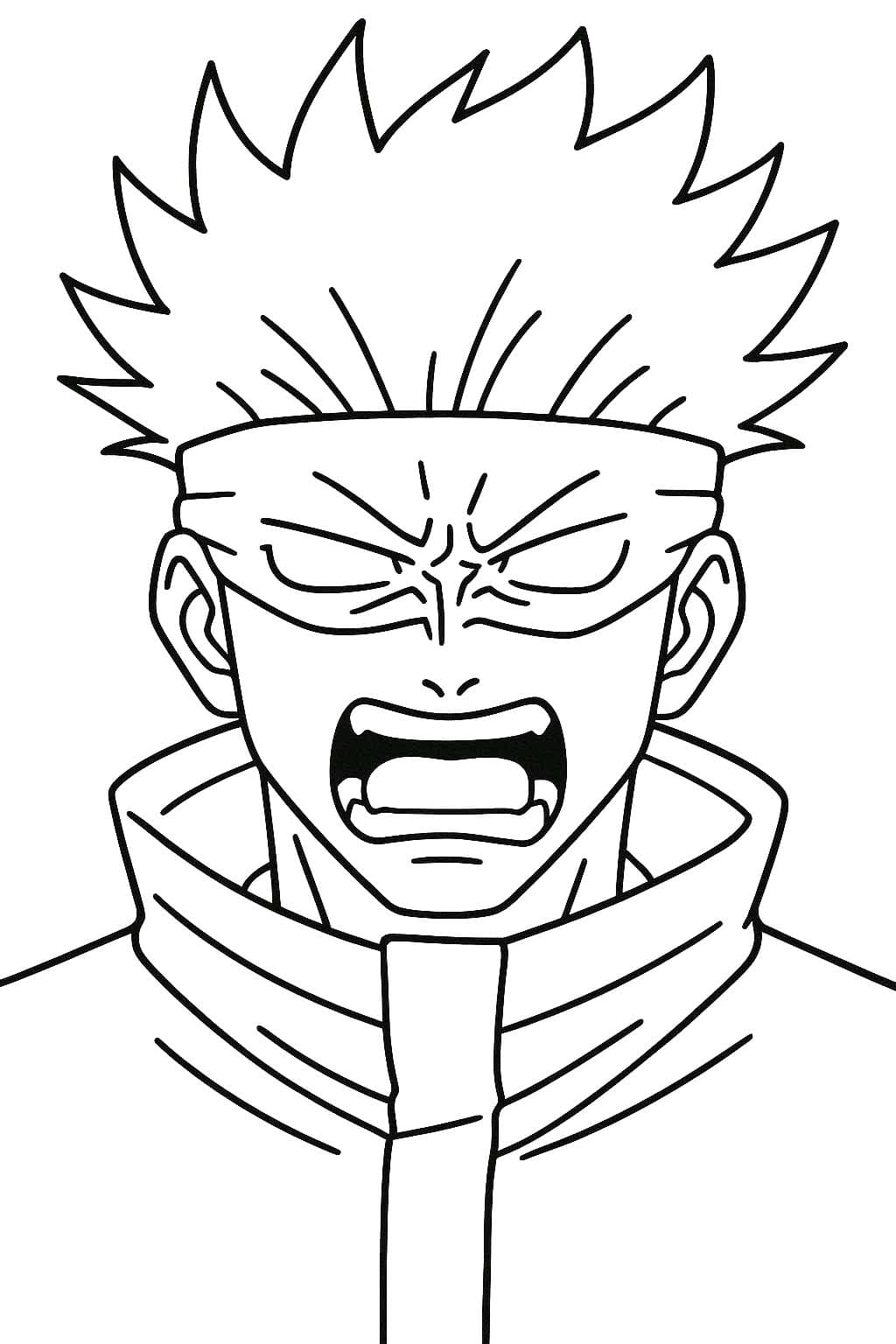 Tekenen Satoru Gojo eenvoudig