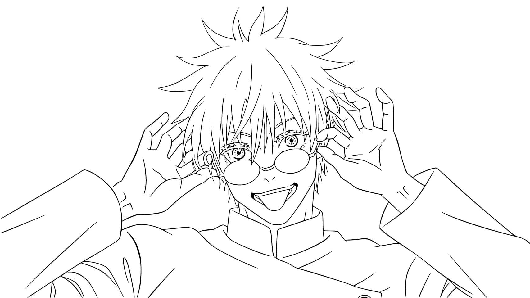 Tekenen Satoru Gojo gratis voor kinderen
