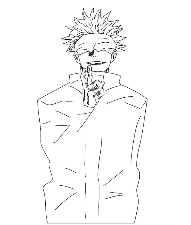 Tekenen Satoru Gojo voor kinderen