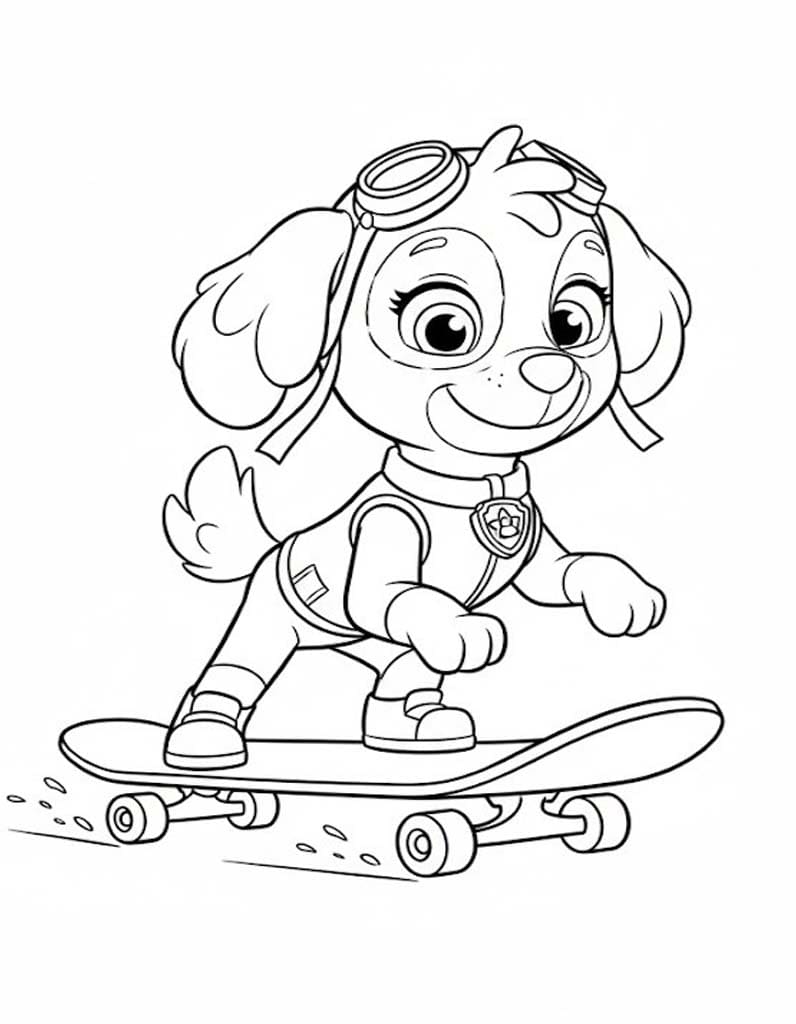 Tekenen Skye Paw Patrol simpel