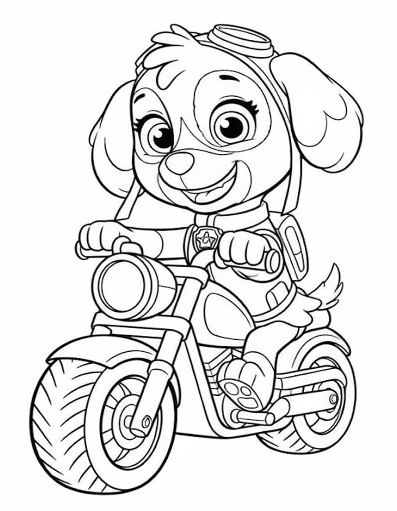 Tekenen Skye Paw Patrol voor kinderen