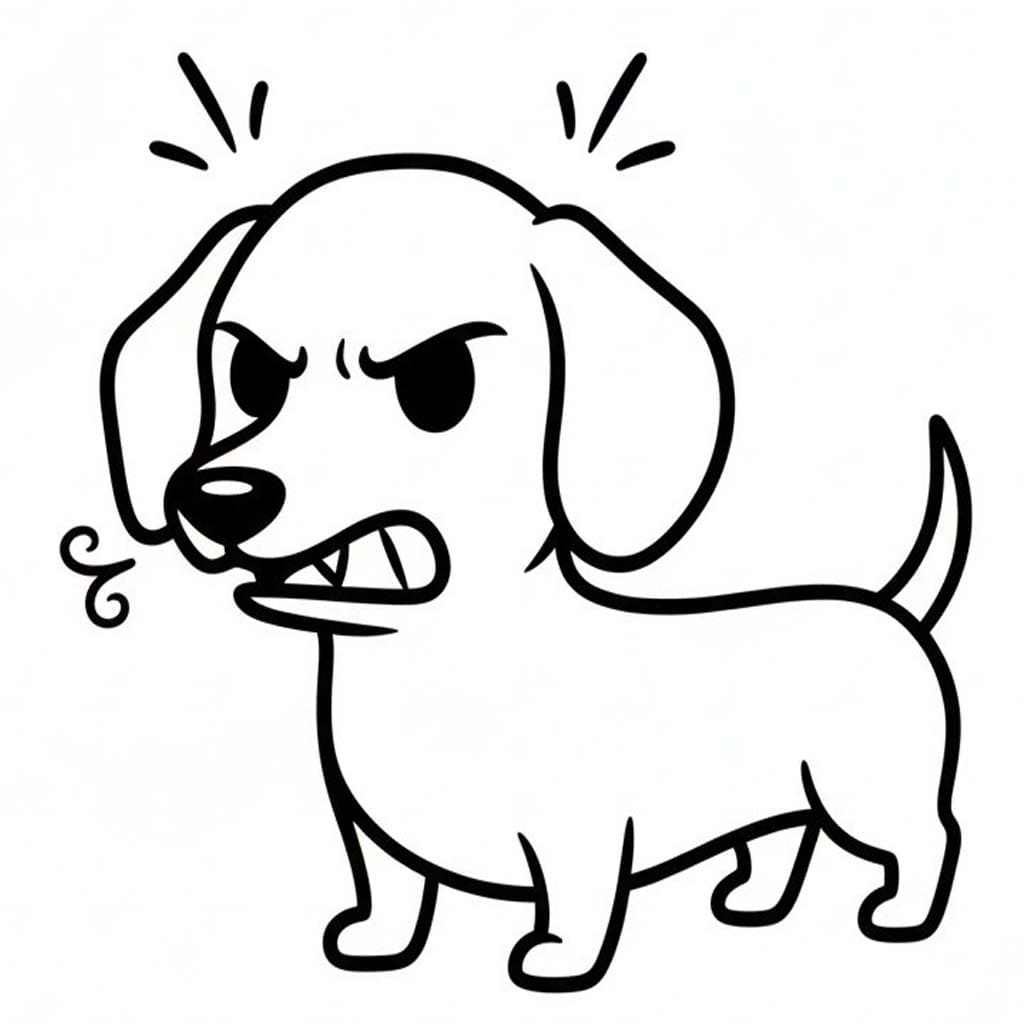 Tekenen Teckel afdrukbaar