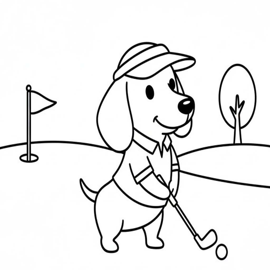 Tekenen Teckel gratis voor kinderen