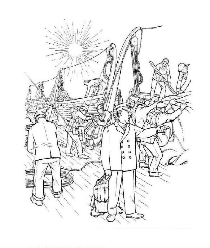 Tekenen Titanic afdrukbaar basis