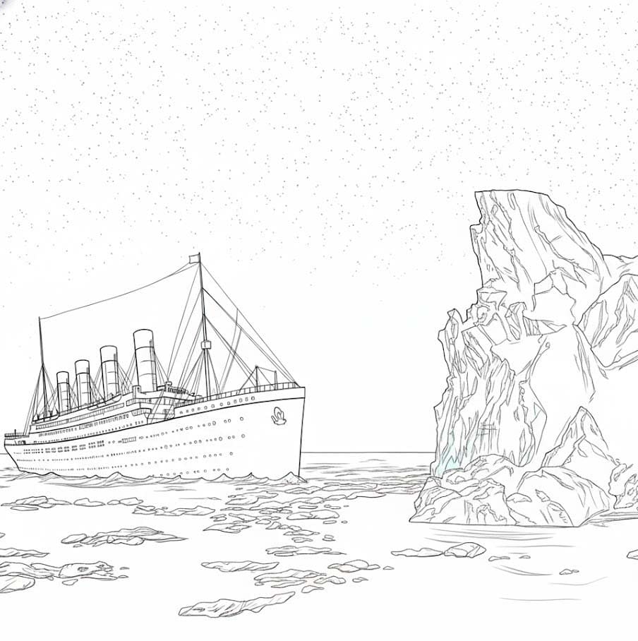 Tekenen Titanic afdrukbaar