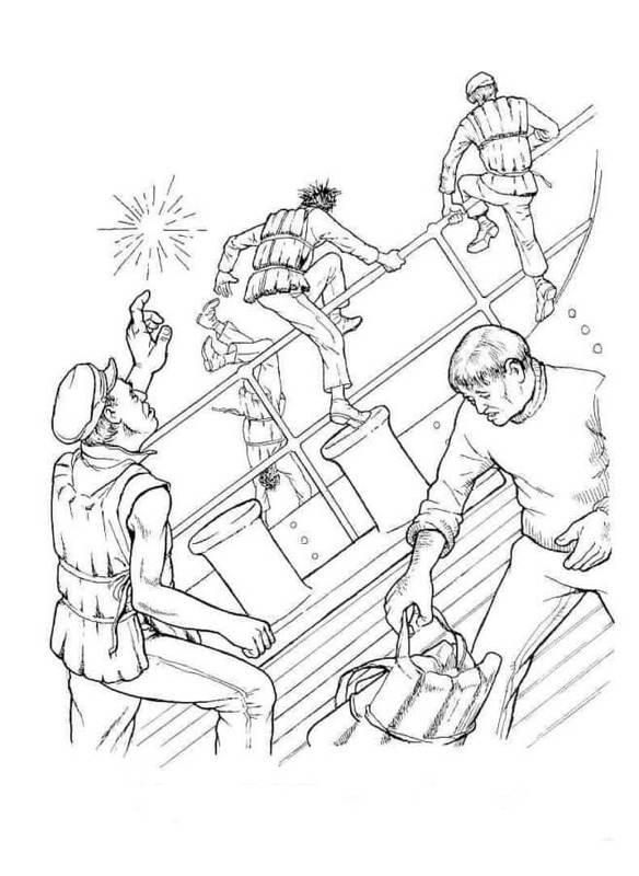 Tekenen Titanic gratis afdrukbaar eenvoudig