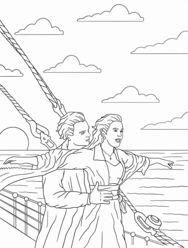 Tekenen Titanic gratis afdrukbaar voor kinderen