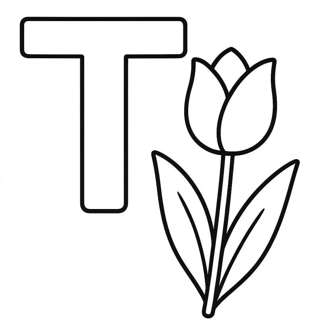 Tekenen Tulpen afdrukbaar