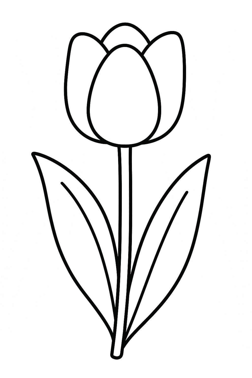 Tekenen Tulpen gratis afdrukbaar
