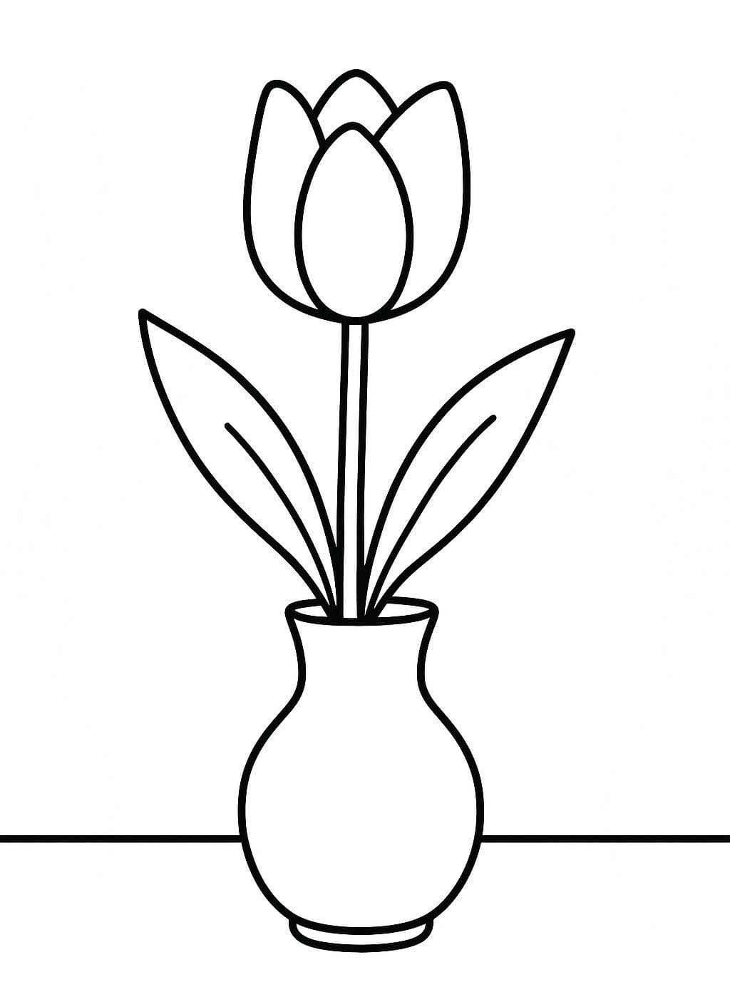 Tekenen Tulpen gratis