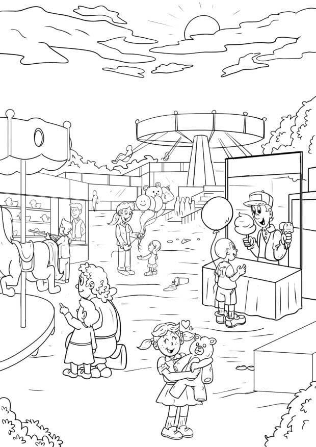 Tekenen Vakantie afdrukbaar basis