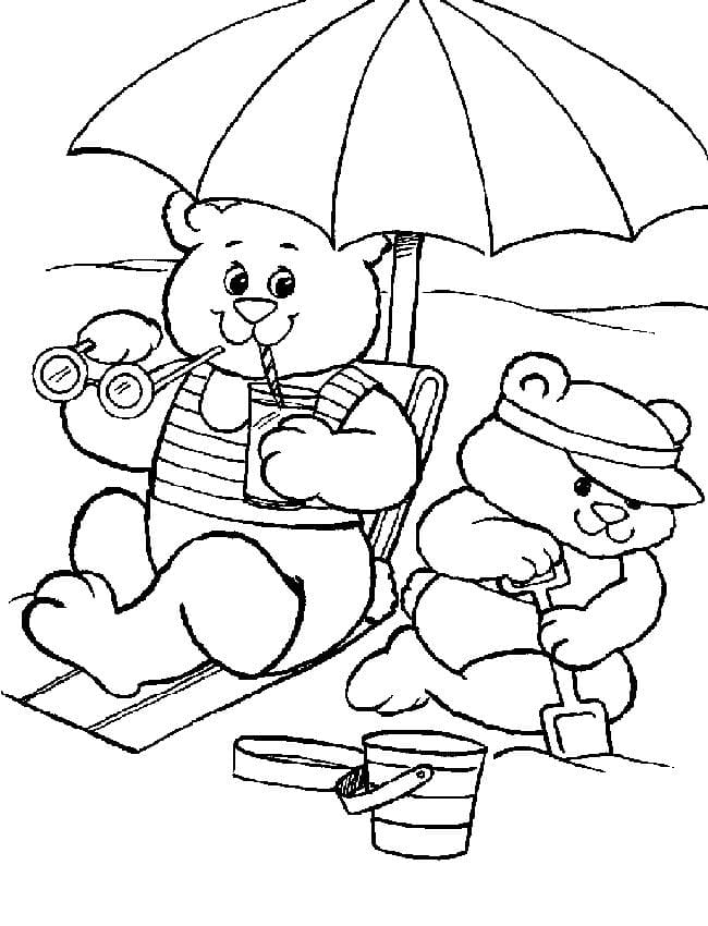 Tekenen Vakantie gratis afdrukbaar simpel