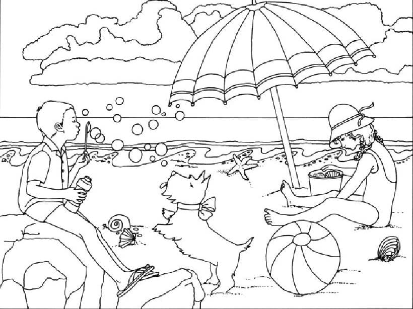 Tekenen Vakantie gratis eenvoudig