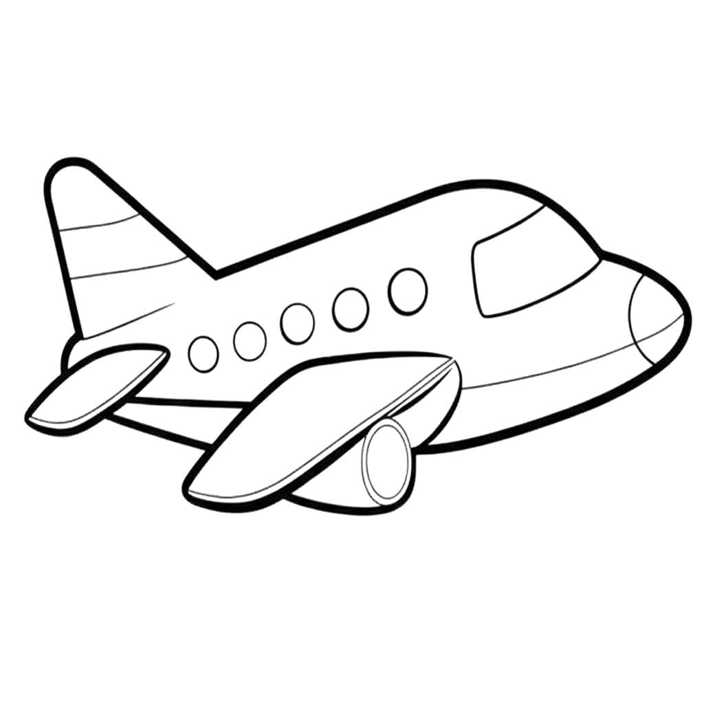 Tekenen Vliegtuig afdrukbaar