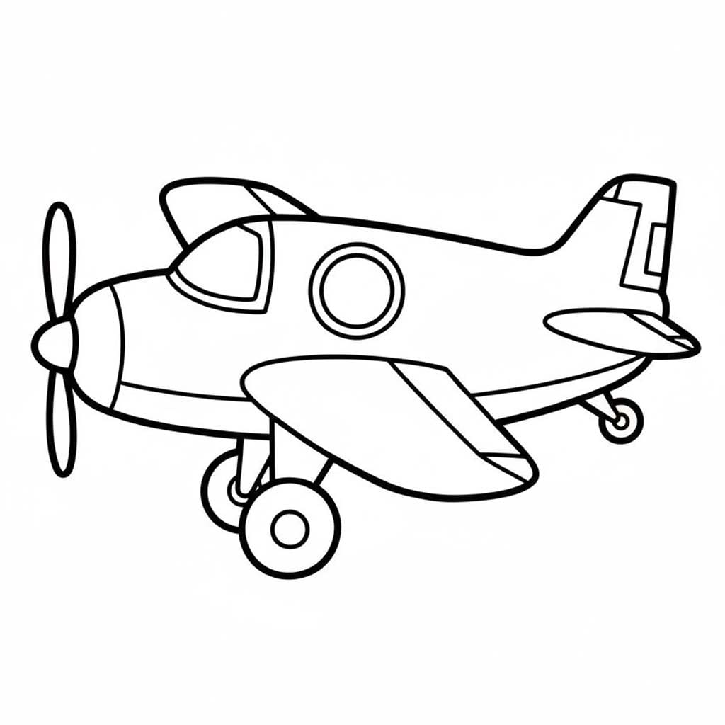 Tekenen Vliegtuig gratis