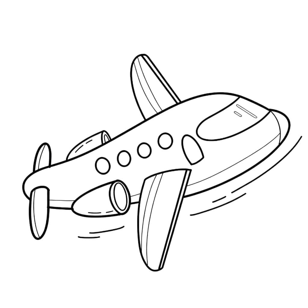 Tekenen Vliegtuig gratis voor kinderen