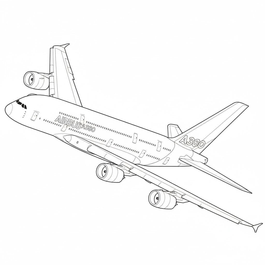 Tekenen Vliegtuig simpel