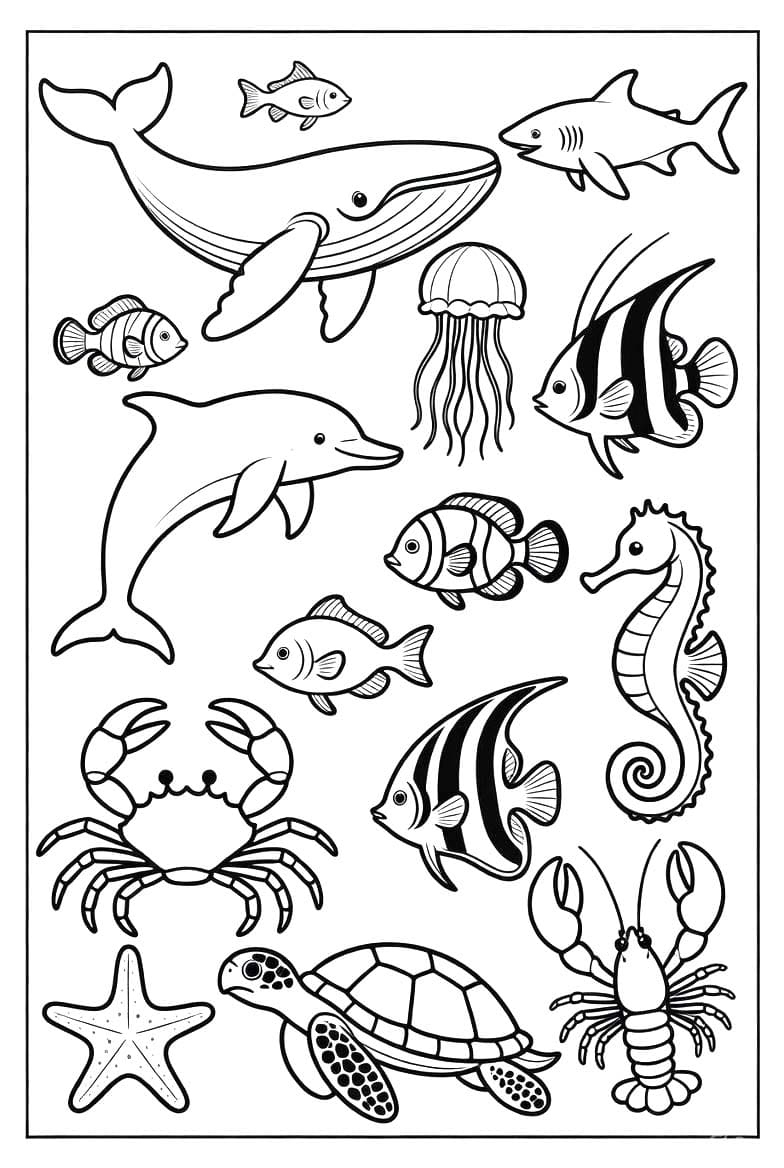 Tekenen Zeedieren basis