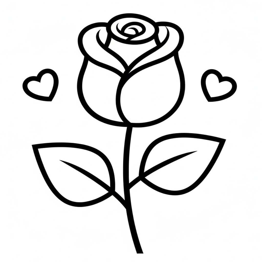 Tekening Valentijnsdag afdrukbaar basis