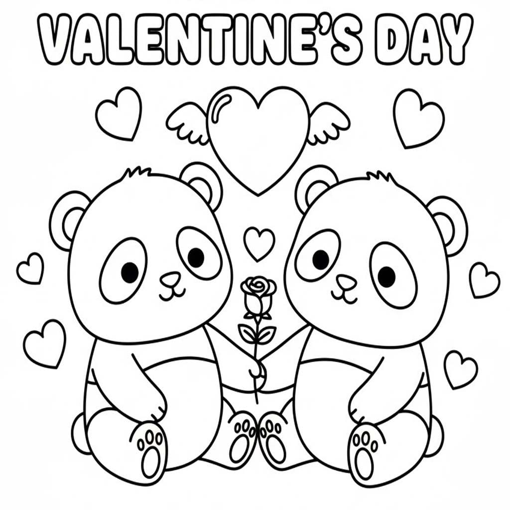 Tekening Valentijnsdag afdrukbaar simpel