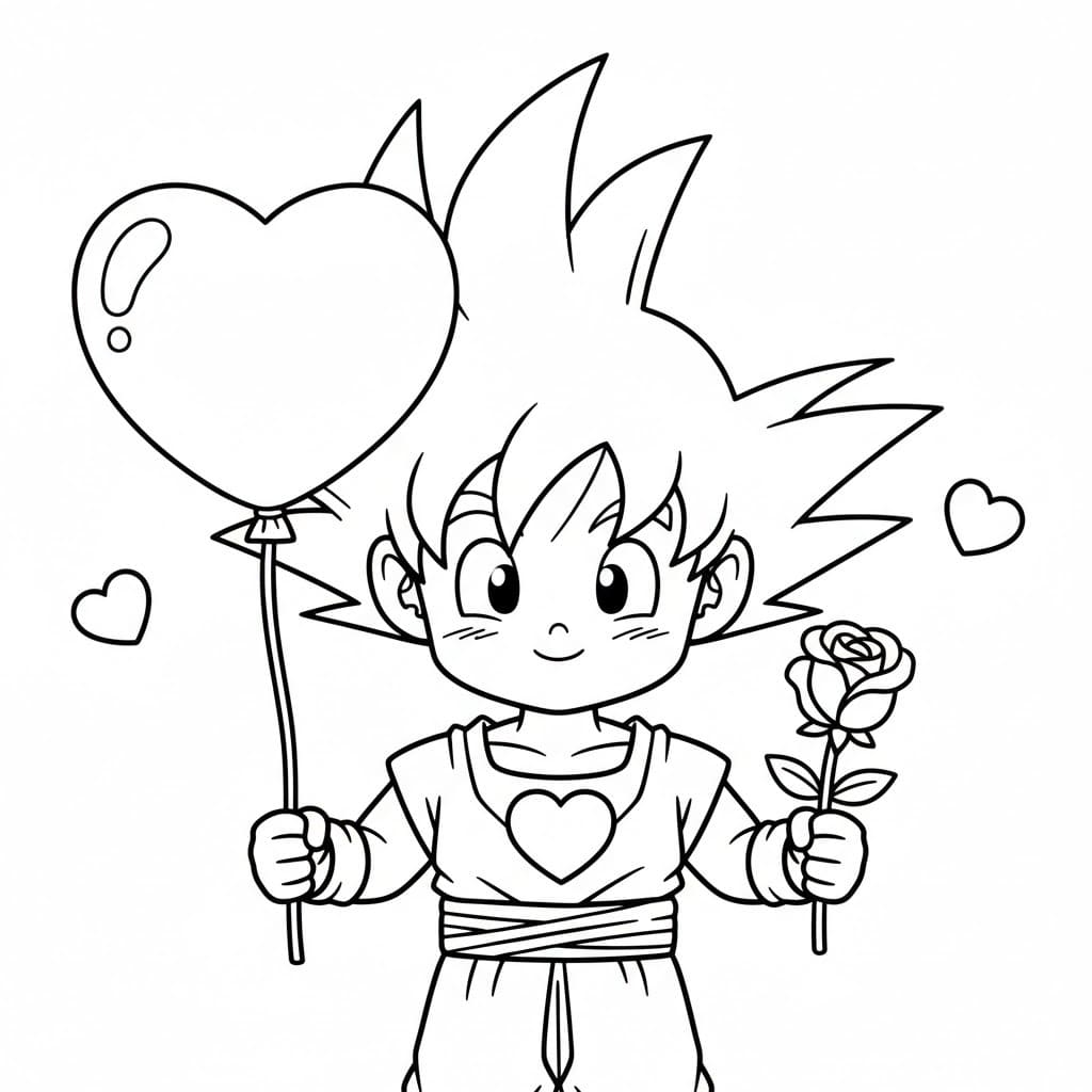 Tekening Valentijnsdag gratis afdrukbaar eenvoudig