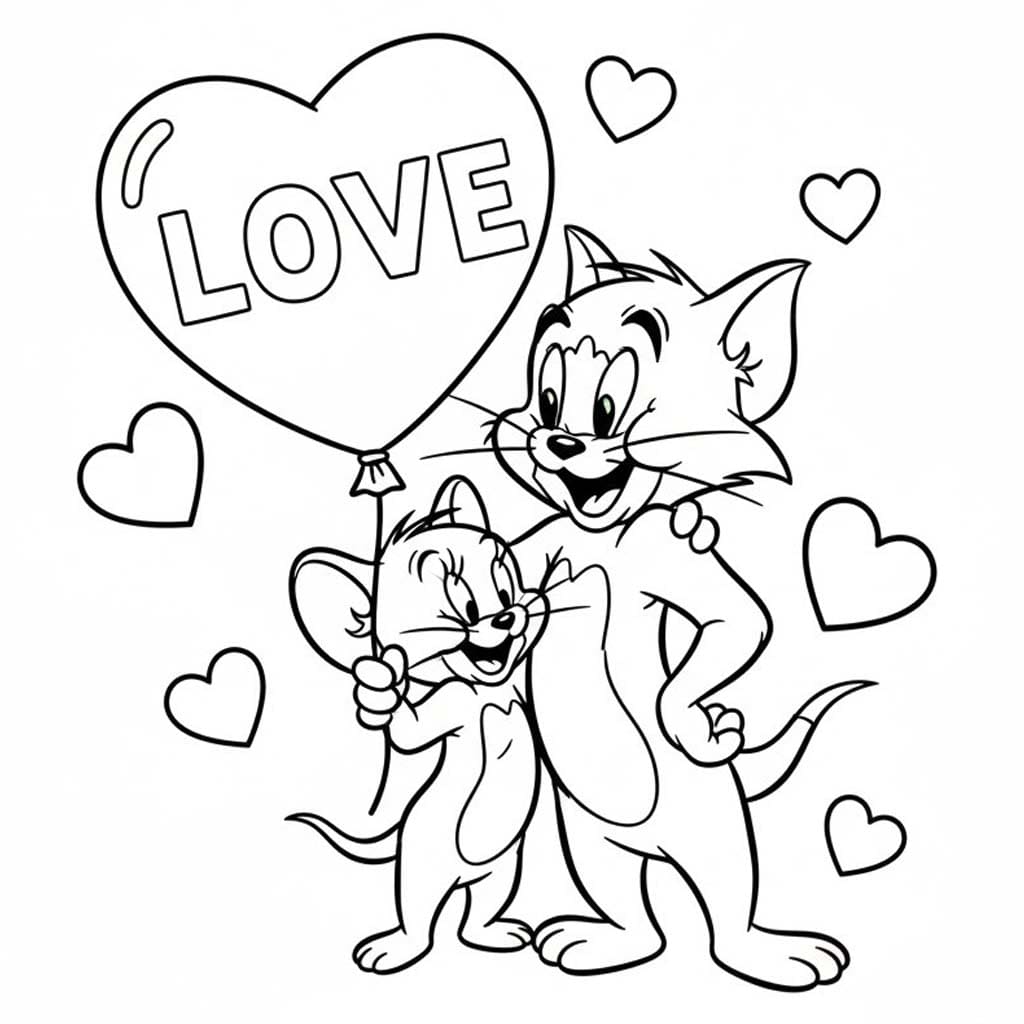 Tekening Valentijnsdag gratis voor kinderen