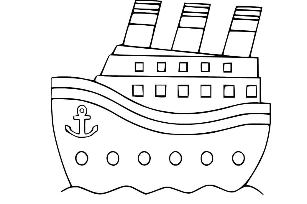 Tekening van Stoomboot