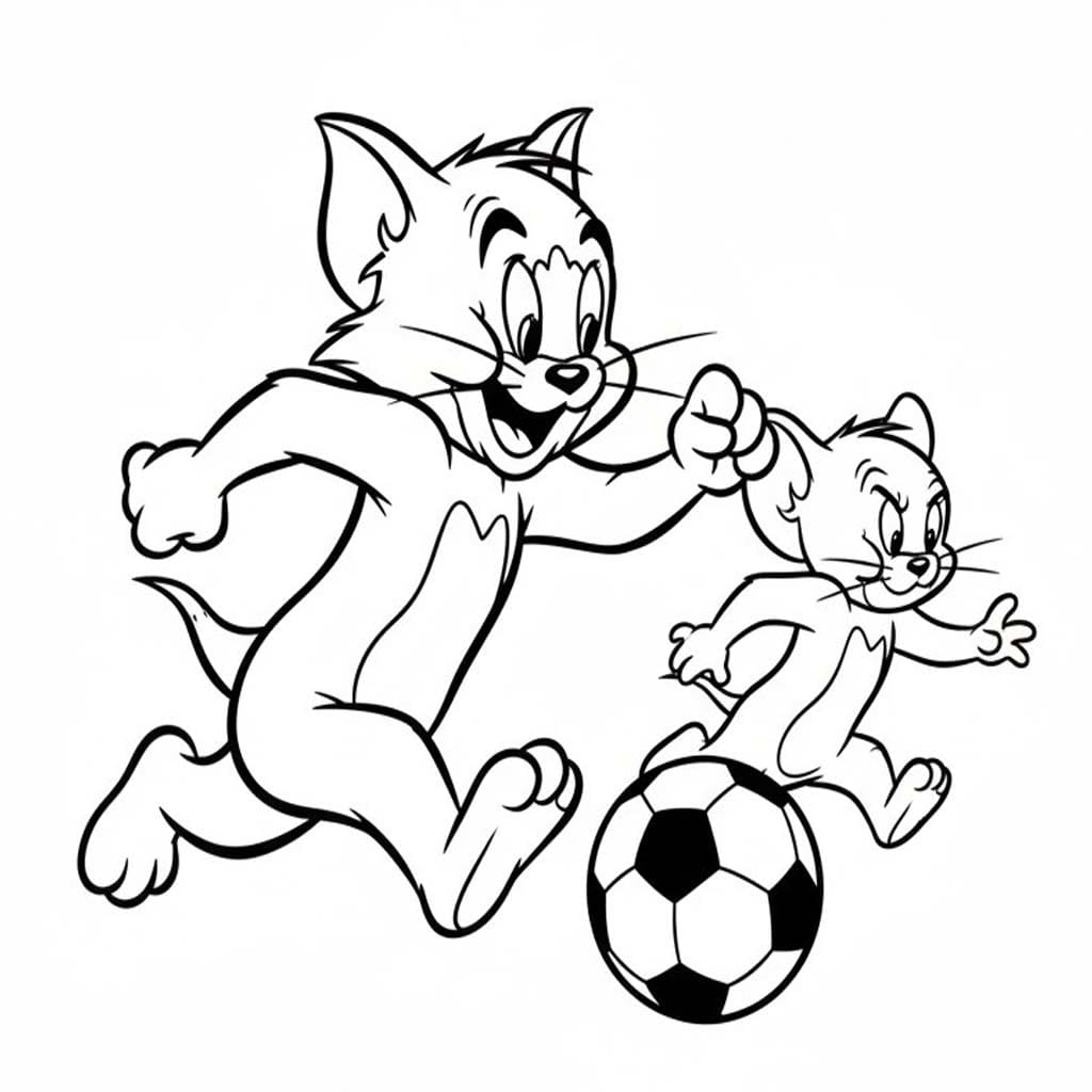 Tom & Jerry spelen Voetbal